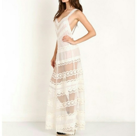 🍒NWT🍒 TULAROSA BOHO MAXI DRESS - Picture 4 of 7